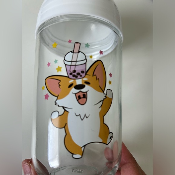Corgi Mason Jar with Lid - Picture 3 of 3